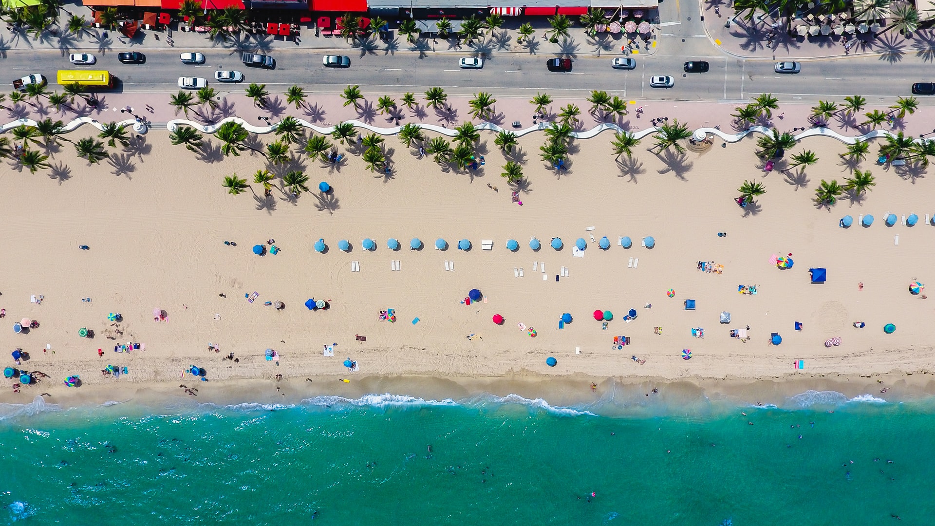 fort lauderdale beach birds eye view